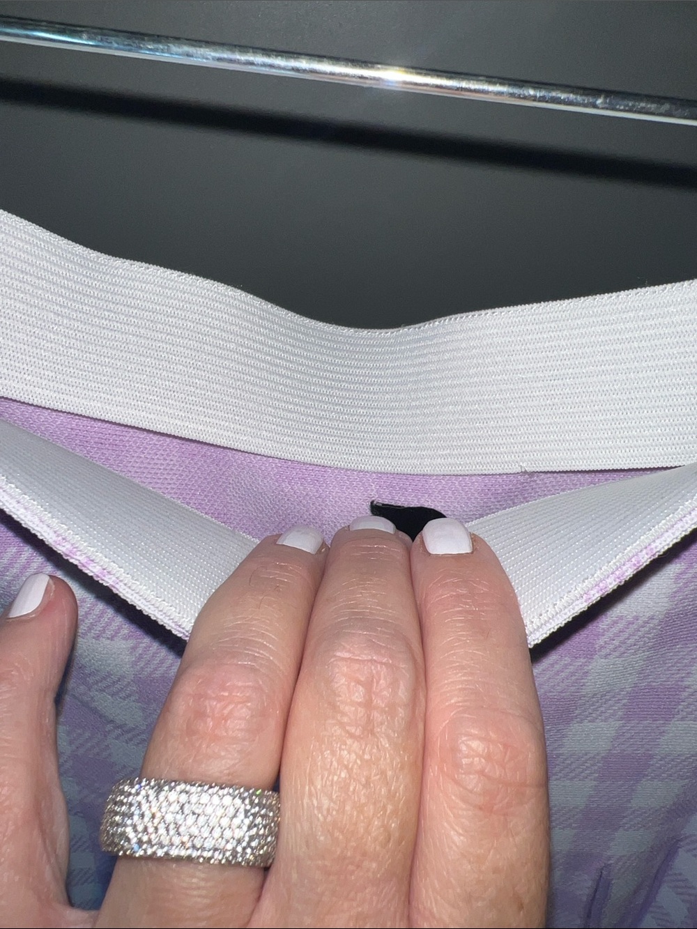 Aleeza Paris Lavender Gingham Pleated Midi Skirt - Picture 5 of 8